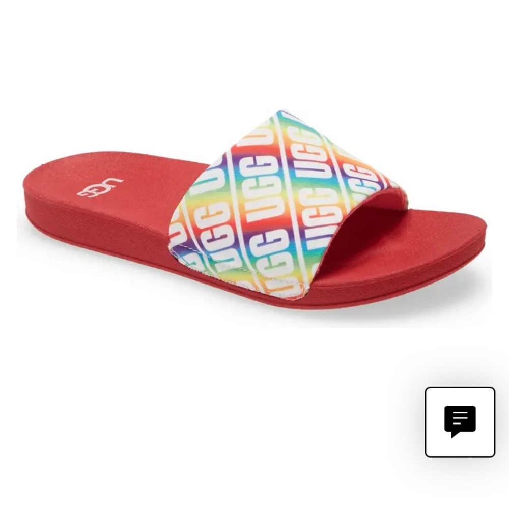🌺 UGG logo beach slides - Size 5